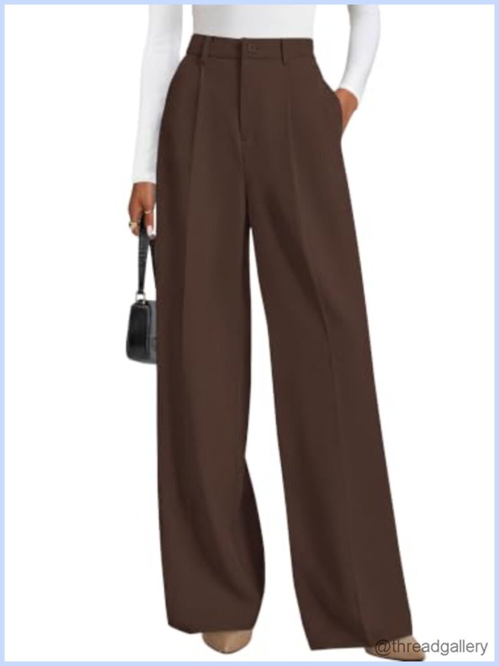 Women's Wide Leg Palazzo Dress Pants High Waisted Business Casual Trousers